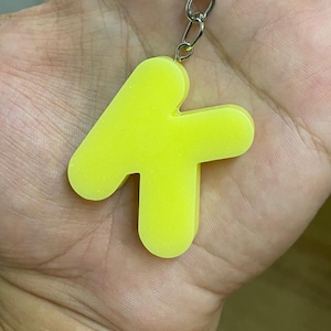 Epoxyhars brief sleutelhanger | Gepersonaliseerde initiaal bedel