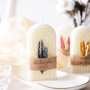 Custom Wedding Favors for Guests, Soy Wax Candle Favors, Wedding Shower Favors, Bulk Scented Candles, Rainbow Candle, Wedding Favor Gifts