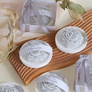 Wedding Shower Flower Candle Favor, Custom Peony Candle Favors for Guest, Bridal Shower Party Favors, Bulk Candle Favors, Wedding Guest Gift