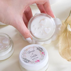 Mini Scented Candle Jar Favors for Wedding Guests: Natural Soy Wax Candle Bridal Shower Favors