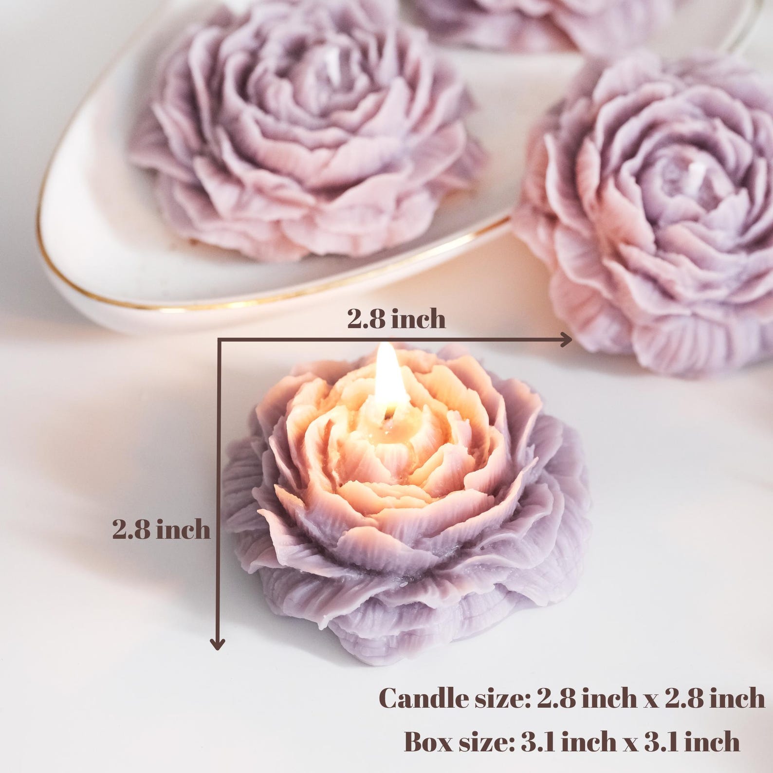 Flower Bulk Wedding Favors for Guests, Peony Scented Bulk Candles ...