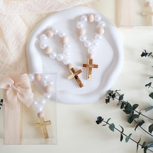 Personalized Baptism Rosary Favors, Christening Guest Gift, Religious Baby Shower Favors, First Communion Rosary Favors, Baptism Gifts