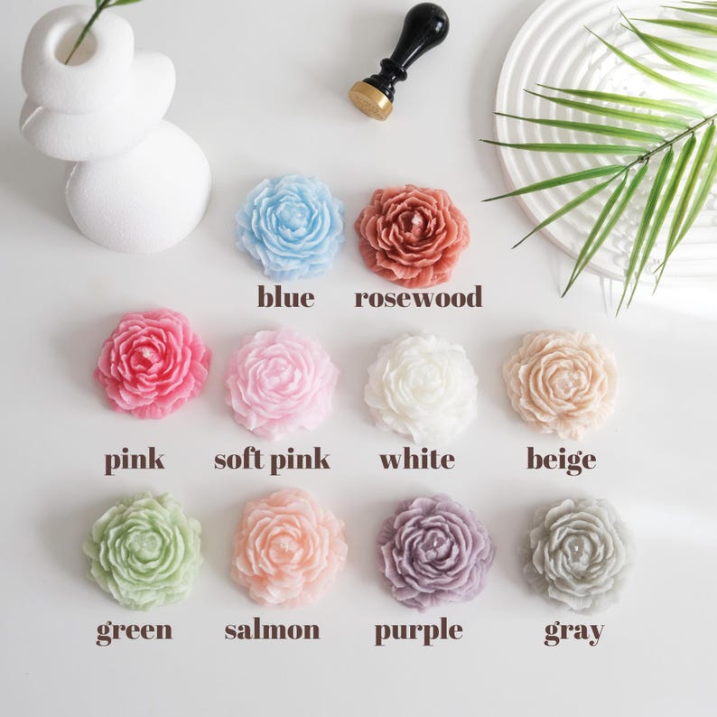 Flower Bulk Wedding Favors for Guests, Peony Scented Bulk Candles ...