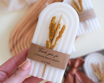 Anpassade ljusgåvor med sojavax, dopgåvor för gäster, eleganta minnessaker till religiösa ceremonier, dopgåva för nyfödda