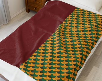 Giyu Velveteen Plush Blanket | Water Hashira Throw Blanket Inspired by Giyu Tomika Haori
