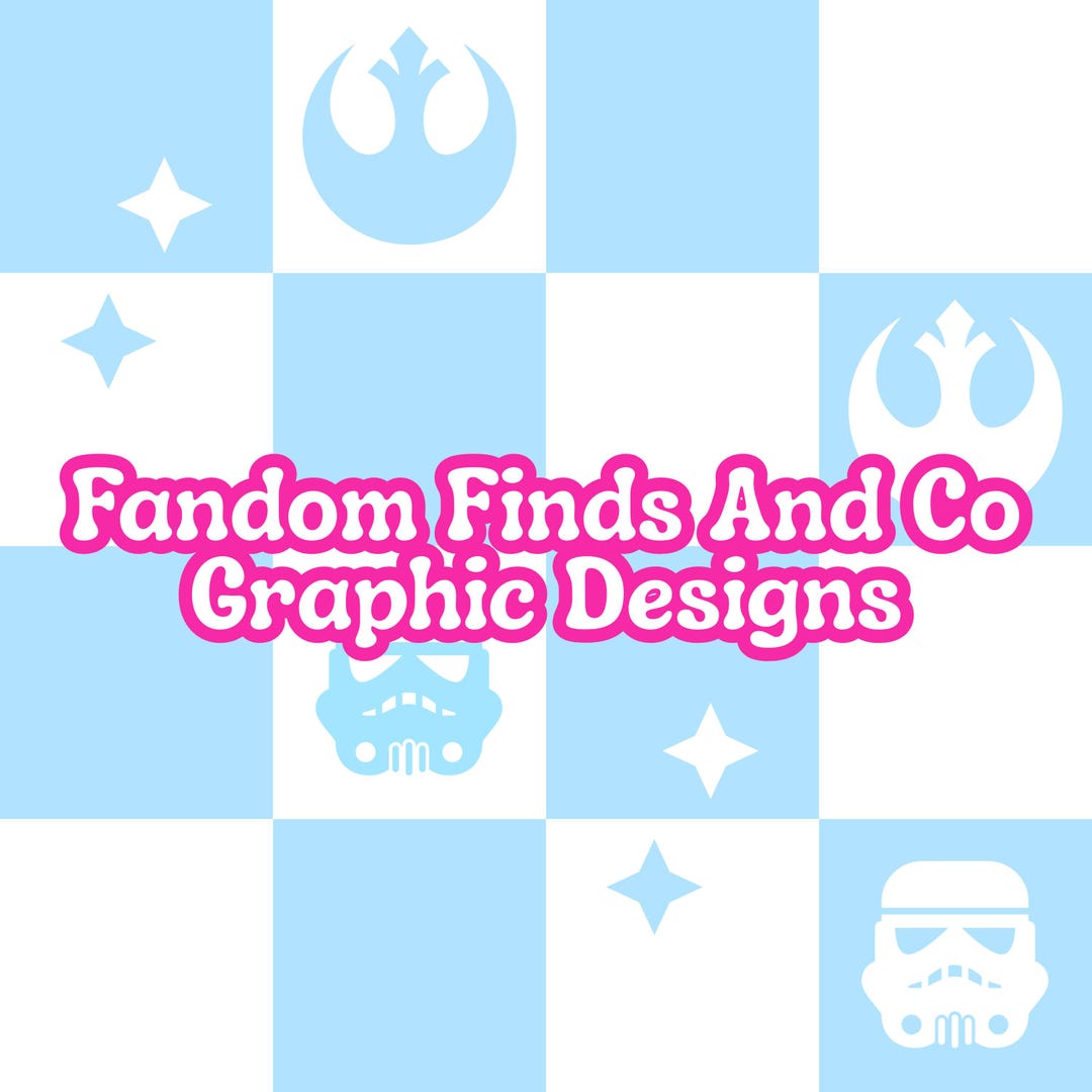 Girly Blue Checker Star Wars Fabric Pattern: Seamless File (digital ...