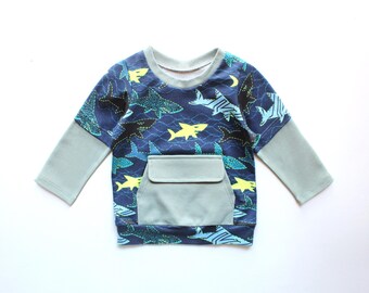 WHOOSH Children Boy Girl T-shirt pattern Sweatshirt pattern Pdf, Toddler T Shirt, Short and Long Sleeves, Girl Boy Jersey Knit, 0 - 10 years