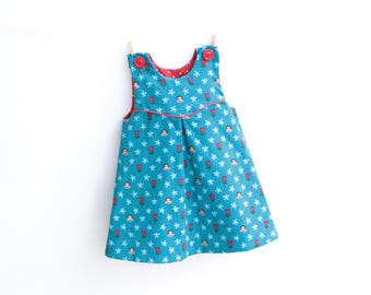 MINI TULIPS Girl Dress Pinafore sewing pattern Pdf, Woven, newborn up to 6 years