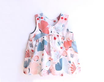 TIP TOP Girl Baby Girl Top pattern Pdf Girl Blouse pattern, with Straps, Woven toddler top blouse, newborn up to 10 yrs, Instant Download