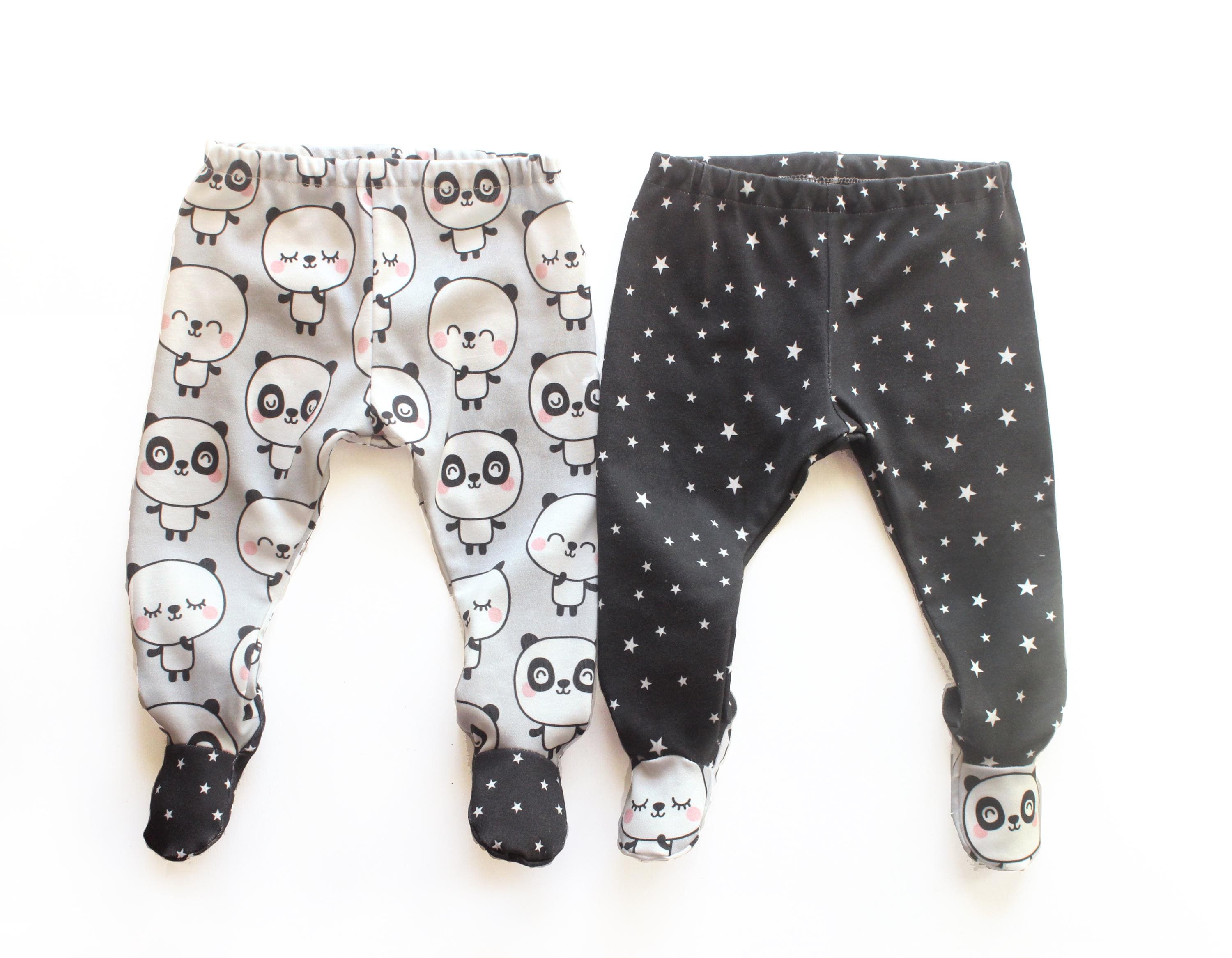 Patron de pantalons à pieds bébé PANDALOVE pour enfants, couture
