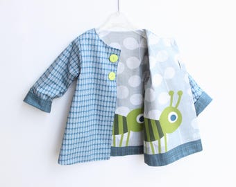 ANTS in the JACKET Girl Baby Girl Jacket pattern Pdf sewing, inseam Pockets, Woven, Easy and Chic, Toddler jacket, newborn up to 10 years