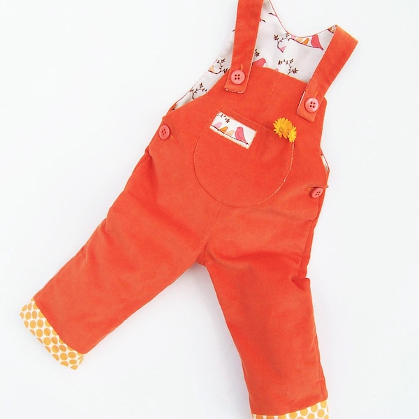LITTLE BIRDS Baby Romper pattern Pdf sewing, Overall Dungaree, children babies toddler, Baby Girl Boy newborn 3 6 9 12 18 months 2 years