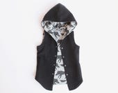 Big Bad WOLF Vest Boy Girl Vest pattern Pdf sewing, Long Vest, Fully lined REVERSIBLE Vest, Children Toddler Vest newborn - 10 yrs