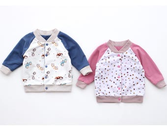 AMITY Jacket Children REVERSIBLE Bomber Jacket sewing pattern Pdf | Knit fabrics | newborn - 10 years