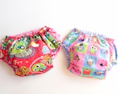 FULLY Lined Diaper Cover pattern Pdf sewing , Baby Toddler TULIPS and DEER reversible Nappy Cover Boy Girl preemie newborn up to 2+ years