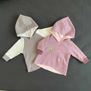 WOODY Hoodie AND Reversible Jacket sewing pattern, Raglan sleeve, Knit, Preemie to 4 years