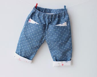 LITTLE STARS Pants Jeans Boy Girl pattern Pdf sewing, Fully Lined, children Baby pants, Toddler pants, newborn up to 6 years