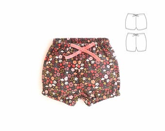 LOLLIPOP Girl Baby Girl Shorts Bloomers, Short and Medium length, Diaper Cover pattern, Toddler Bloomers, newborn - 10 yrs Instant Download