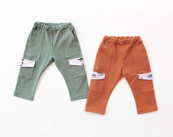 PIRATES Cargo Pants sewing pattern Pdf, Baby Pants, Boy Pants, Toddler Pants pattern newborn - 10 years
