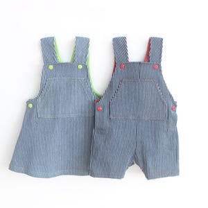 AHOY UNLINED Romper pattern Pinafore pattern Pdf, Toddler Baby Boy Girl Dungaree Jumper Jon Jon, Short leg length, newborn up to 4 years