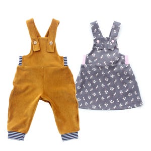 CUTIE Romper Pinafore sewing pattern Pdf, Woven and Knit, preemie up to 6 years