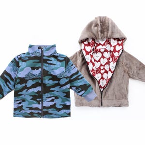 UPBEAT Jacket Children sewing pattern Pdf | Hood and Collar | Woven and Knit fabrics | newborn - 10 years