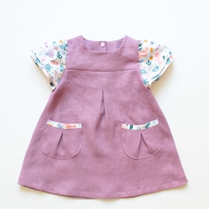 AMELIE Girl Dress sewing pattern Pdf, Woven, newborn up to 10 years, Les Parisiennes