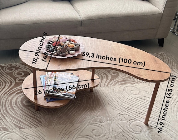 Bean Shaped Coffee Table, Modern Minimalist Center Table Bean Shaped Coffee Table, Modern Minimalist Center Table