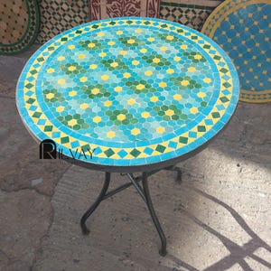 Handmade Moroccan Mosaic Table: Outdoor Patio Coffee Table