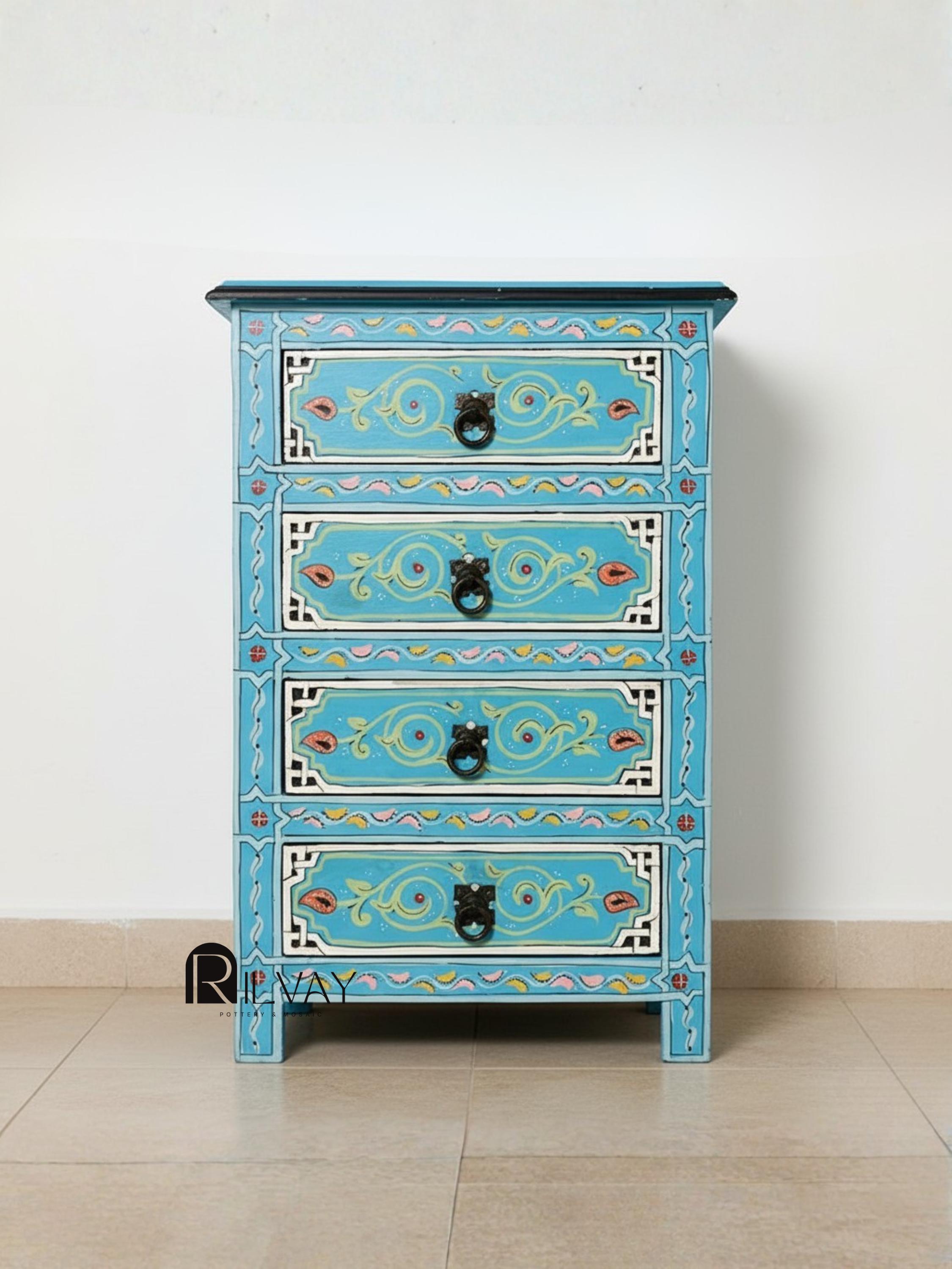 Turquoise Painted Bedroom Dresser - Etsy