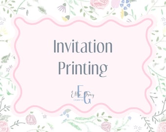 5x7 Invitation Printing Add-On | Ellie Gray Designs + Envelopes
