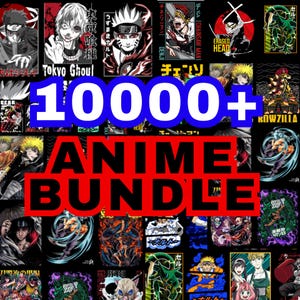 10 000+ Anime Design Bundle High Quality Transparent BG, Print on Demand Designs, T-Shirt Hoddies Clothes Anime PNG, Big Png Pack