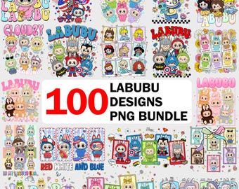 100 Labubu Design PNG Bundle | Kawaii Cute Digital Stickers |cute labubu png | labubu figures Art | labubu download | Labubu PNG Clipart
