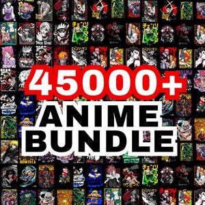 45000+ Anime Design Bundle with CLEAR Background, Perfect for Print on Demand,T-Shirt Hoddies Anime PNG, Anime SVG, Mega Pack Anime Designs