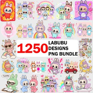 1250 Labubu PNGs Bundle, Digital Download Labubu Clipart, Stylish Cute Kawaii Design, Cartoon Labubu The Monsters, T Shirt Sublimation
