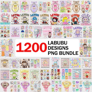 1200 Labubu Design PNG Bundle | Kawaii Cute Digital Stickers |cute labubu png | labubu figures Art | labubu download | Labubu PNG Clipart