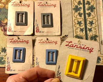 Vintage Lansing Buckles - On the Original Stock Cards - Nice