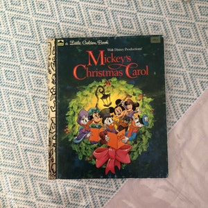 Mickey&#39;s Christmas Carol - Walt Disney Productions&#39; - A little Golden Book - FREE SHIPPING