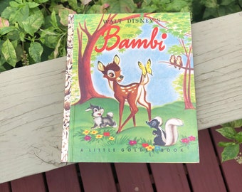 Walt Disney's Bambi - A Little Golden Book D7 - I Edition 1948 - Great Condition NO Writing