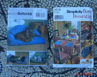 Vintage Butterick and Simplicity Patterns  - Home Decor/Pet Beds/Pillows