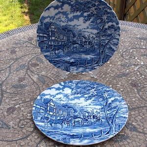Vintage Blue and White Myott &#39;&#39;Royal Mail&#39;&#39; Fine Staffordshire Ware  - Made in England - Beautiful