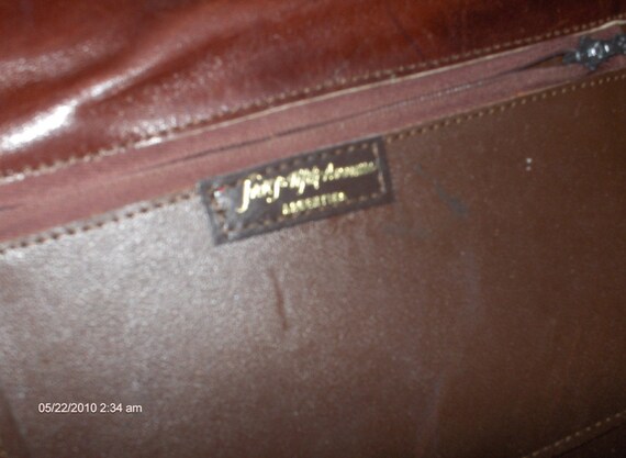 Vintage  Saks Fifth Ave. Leather Hand Bag - Argen… - image 4