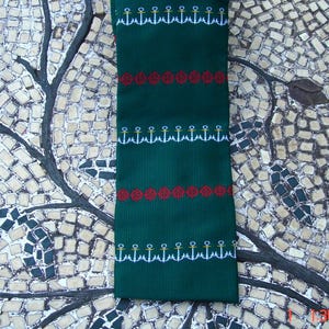 Vintage Rooster Green Necktie with Anchors and Ship Wheels - Hispter Chic