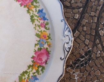Vintage Platter / Cake Plate / Serving Platter by The Harker Pottery Co. - Made in the U.S.A.