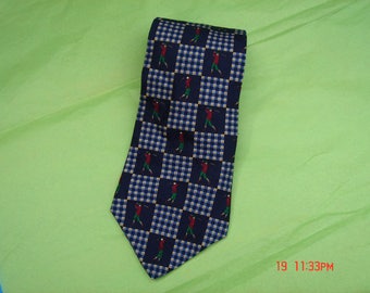 Vintage Tommy Hilfiger Silk Golfing Necktie - Nice