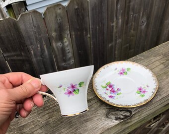 AYNSLEY English violet  陶器 Vintage Aynsley November Violet Fine Bone China Bouquet 3