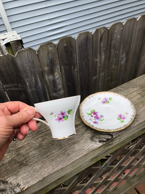 AYNSLEY English violet  陶器 Vintage Aynsley November Violet Fine Bone China Bouquet 3