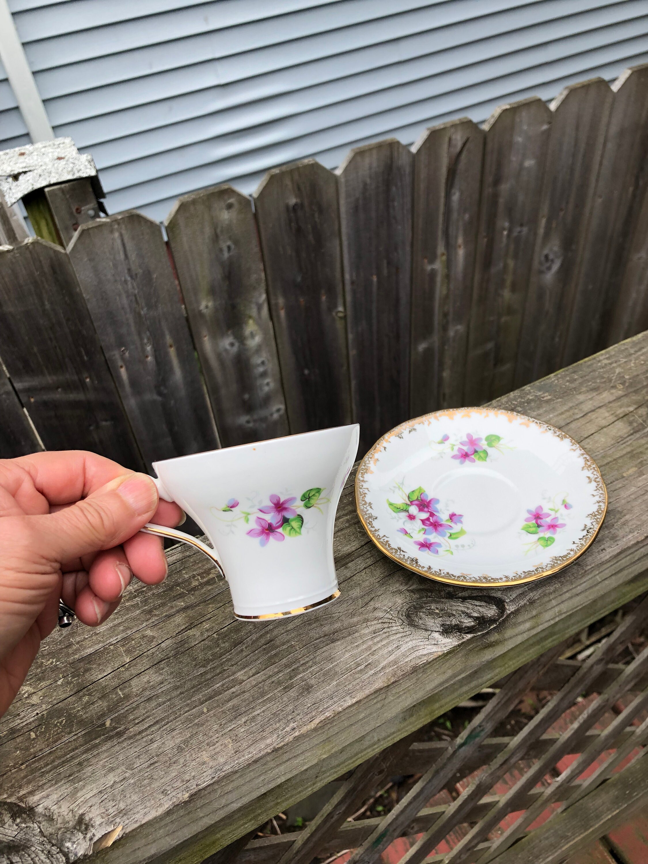 AYNSLEY English violet  陶器 AYNSLEY English violet 陶器 AYNSLEY English violet 陶器 Vintage