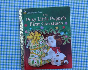 The Poky Little Puppy's First Christmas - by Justine Korman - a Little Golden book - 1993