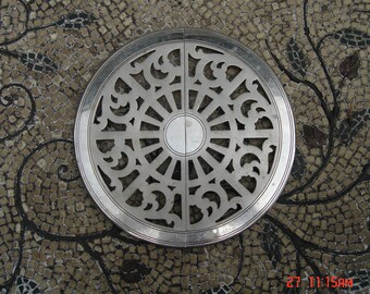 Vintage Round Silver Plate Expandable Trivet/Hot Plate - Manning-Bowman & Co.